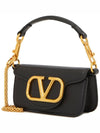 Gold Logo Micro Shoulder Bag Black - VALENTINO - BALAAN 3