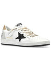 Ball Star Gold Tab Leather Low Top Sneakers White - GOLDEN GOOSE - BALAAN 3