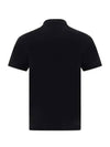 Pique Stretch Cotton Short Sleeve Polo Shirt Black - STONE ISLAND - BALAAN 3