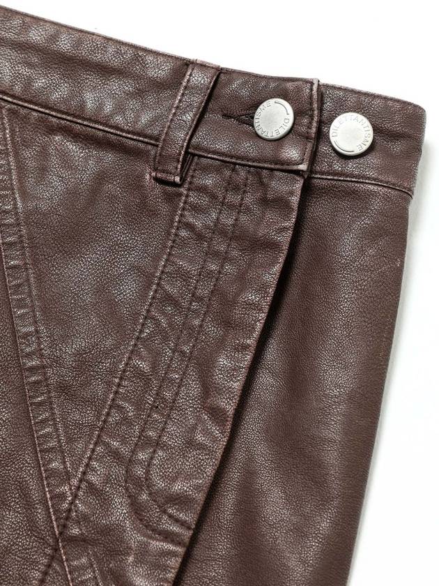 Pigment Vintage Vegan Leather Wrap Skirt BR - DILETTANTISME - BALAAN 10