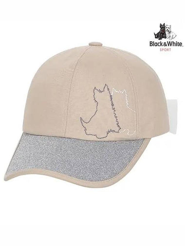 Terrier Embroidery Ribbon Ball Cap 8413LZSPBEIGE - BLACK&WHITE - BALAAN 1