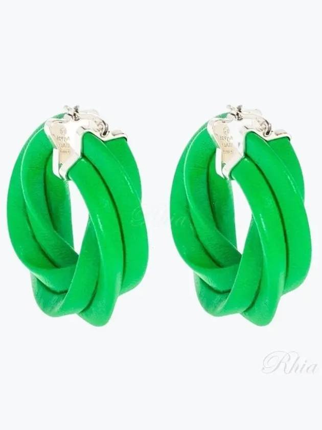 Twist Hoop Earrings Parakeet - BOTTEGA VENETA - BALAAN 2