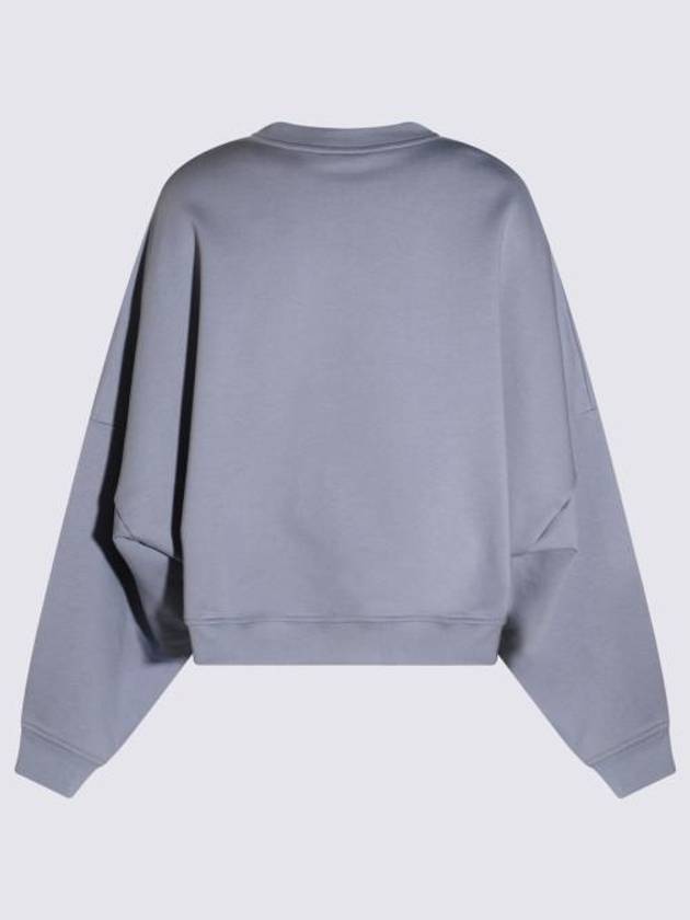 Logo Print Cotton Sweatshirt Light Blue - MARNI - BALAAN 3