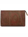 Detail Paisley Clutch Bag Brown - ETRO - BALAAN 1