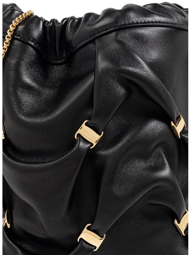 FERRAGAMO Bucket Shoulder Bag, Women's, Black - SALVATORE FERRAGAMO - BALAAN 6