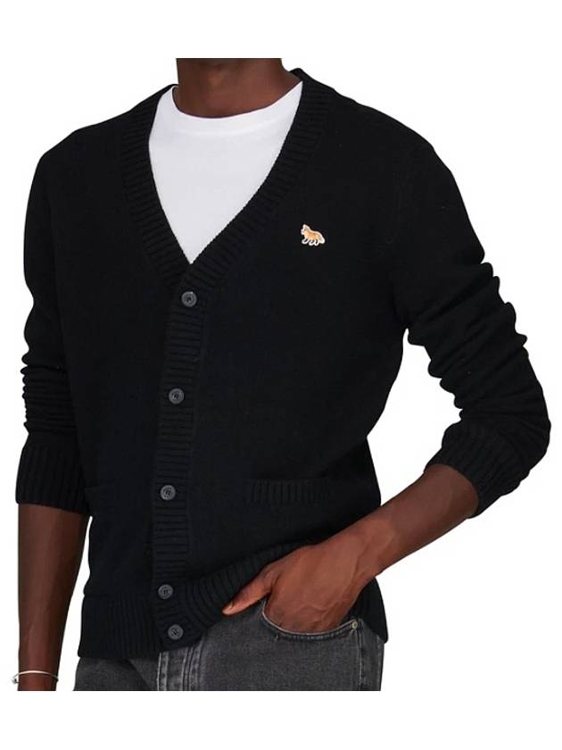 Baby Fox Patch Cosy Cardigan Black - MAISON KITSUNE - BALAAN 2