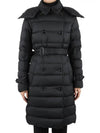 Women's Double Breasted Hooded Padded Black - BURBERRY - BALAAN 2