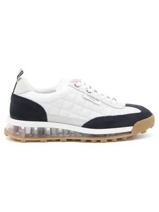 Tech Runner Quilted Low Top Sneakers White Navy - THOM BROWNE - BALAAN 2