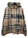 Men's Horseferry Print Check Hoodie Zip-up Beige - BURBERRY - BALAAN 3