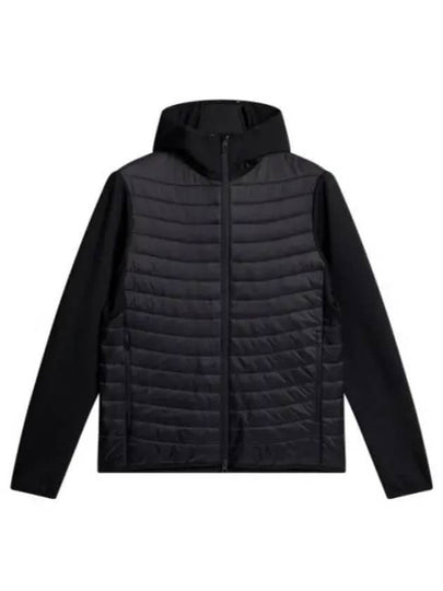 Men's Holden Quilt Hybrid Hooded Jacket Black - J.LINDEBERG - BALAAN 2