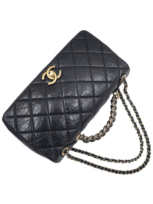 Women s Chanel Black Pondicherry Top Handle Gold Chain Shoulder Bag 18th gt Gangbuk used luxury goods - CHANEL - BALAAN 6