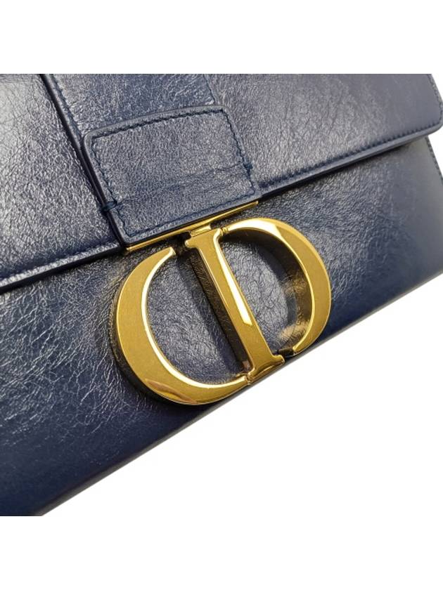 M9206UMPK Montaine 30 Navy Lambskin Gold Chain Clutch Cross Bag - DIOR - BALAAN 6