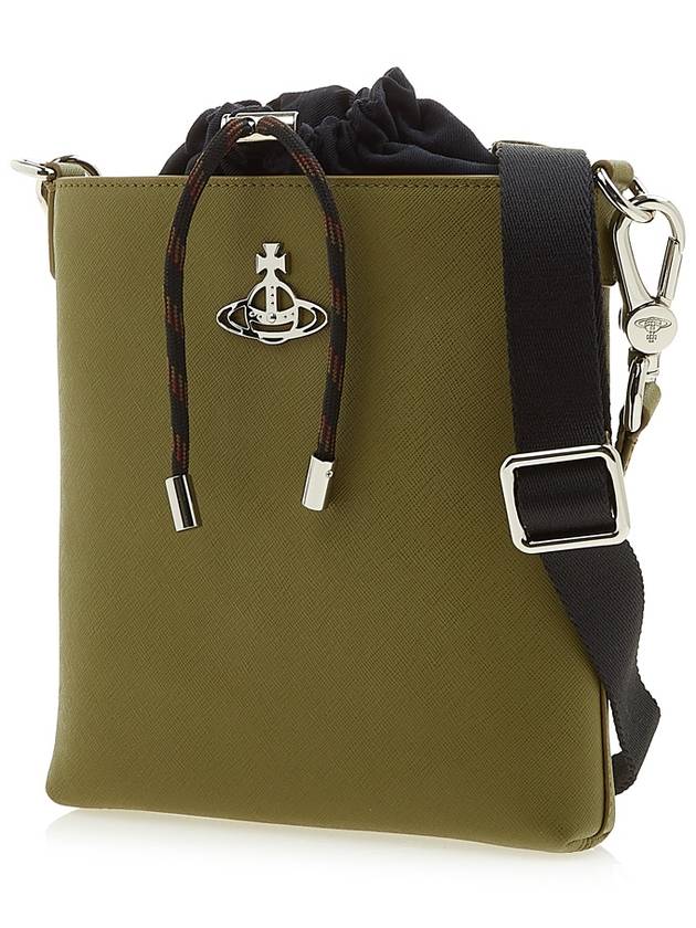 Saffiano Drawstring Cross Bag Green - VIVIENNE WESTWOOD - BALAAN 3