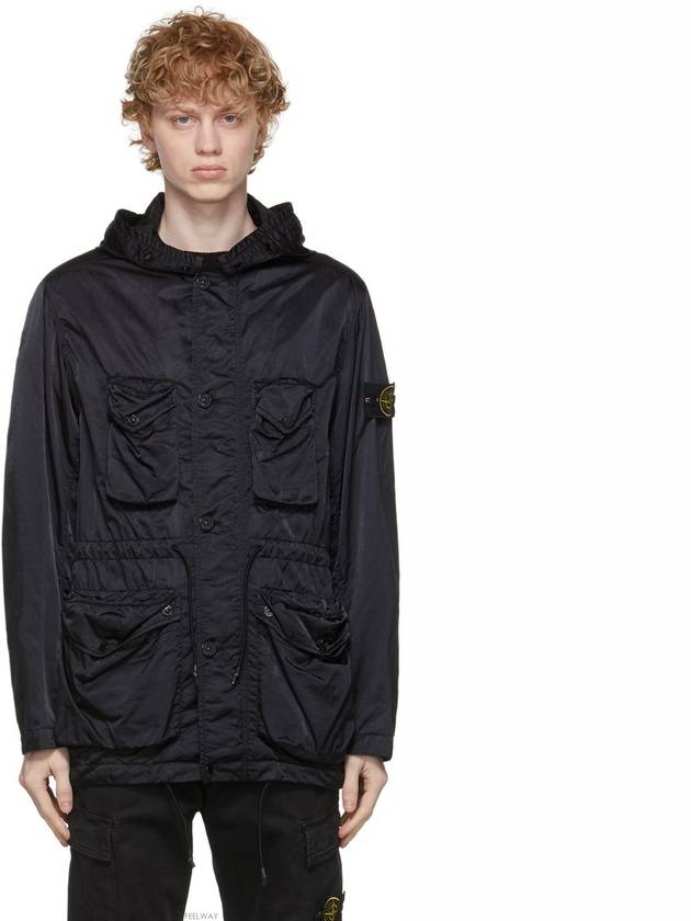 Wappen Patch Nylon Raso TC Hooded Jacket Black - STONE ISLAND - BALAAN 7