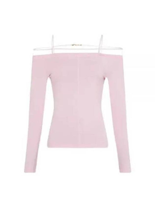 Women's Sierra Signature Long Sleeve T-Shirt Pink - JACQUEMUS - BALAAN 1