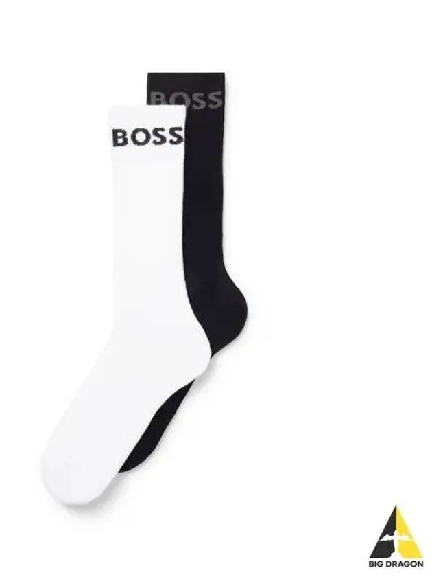 Cotton short logo socks 2 piece set 50467707 003 - BOSS - BALAAN 1