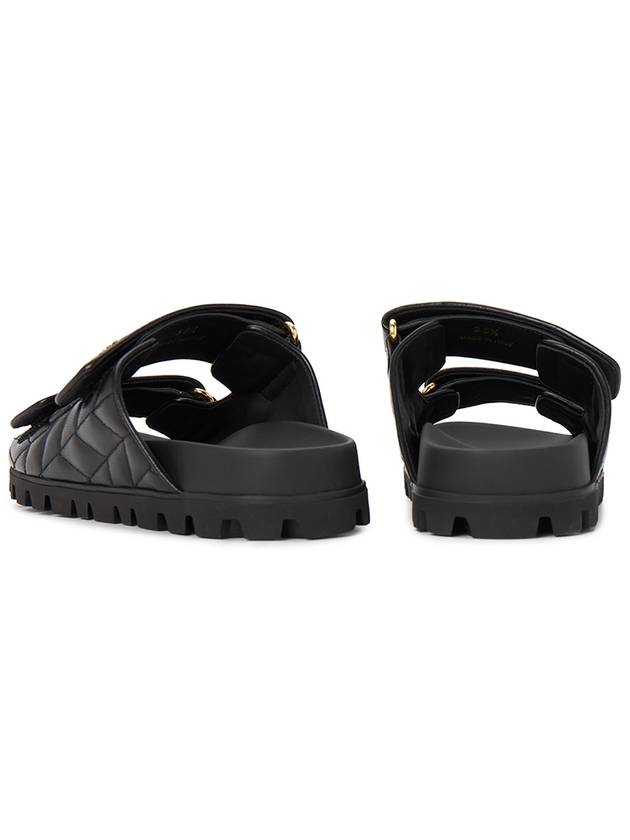 Matelassé Nappa Leather Slippers Black - MIU MIU - BALAAN 7