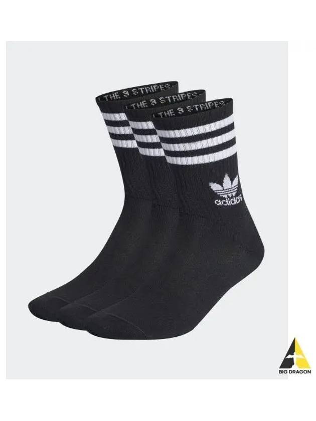 adidas midcut crew socks 3P black IL5022 - ADIDAS - BALAAN 1