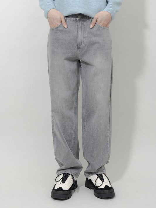 Winter peach brushed gradient washed wide denim pants gray - GOLD PERCENT - BALAAN 1