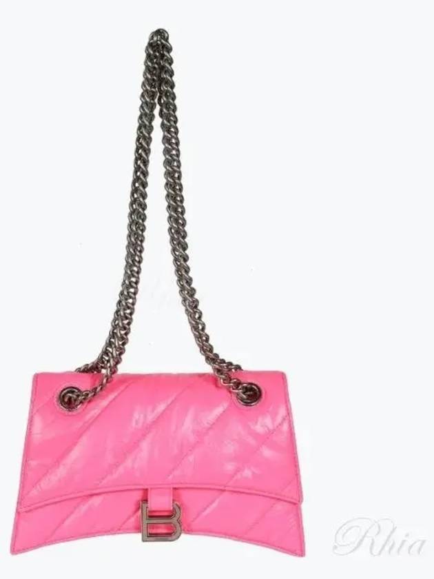 Crush Chain Shoulder Bag Pink - BALENCIAGA - BALAAN 2