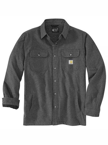 RELAXED FIT FLANNEL SHERPA LINED SHIRT JAC 105939 CRH relaxed fit flannel sherpa lined shirt jacket - CARHARTT - BALAAN 1