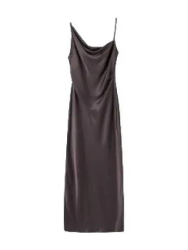 Nanushka Leni slip satin maxi dress Coffee Bean - NANUSHKA - BALAAN 1