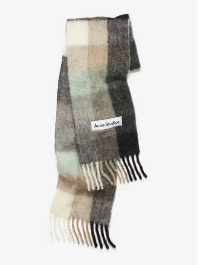 Check Mohair Muffler Green Grey Black - ACNE STUDIOS - BALAAN 2