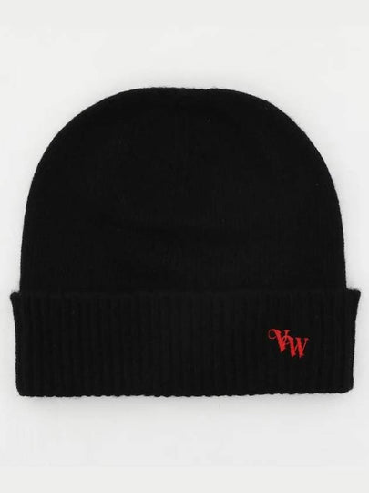 Embroidered Logo Knit Beanie Black - VIVIENNE WESTWOOD - BALAAN 2