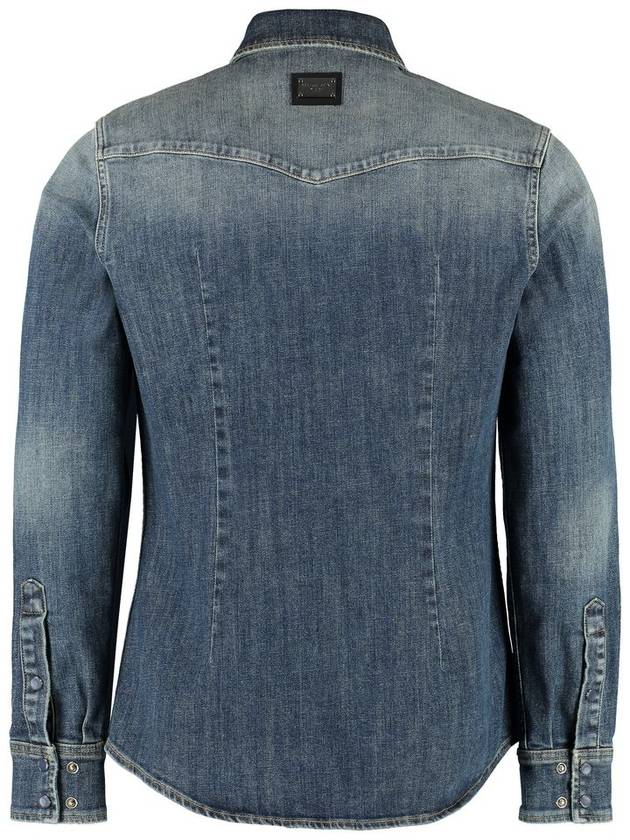 Long Sleeve Shirt G5JC8DG8GW9 S9001 Denim - DOLCE&GABBANA - BALAAN 3