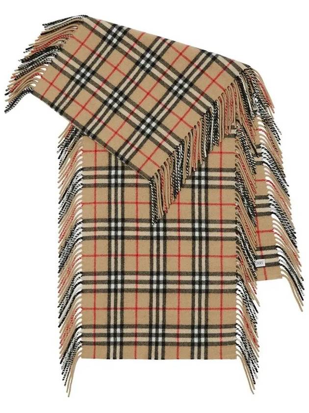 Check Cashmere Scarf Brown - BURBERRY - BALAAN 2