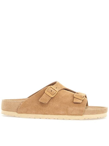 beige suede zurich sandals with adjustable buckles - BIRKENSTOCK - BALAAN 1