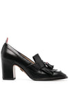 Box Calf 7.5MM Block Tassel Quilted Loafers Pumps Black - THOM BROWNE - BALAAN 1