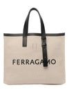 Signature Canvas Tote Bag Natural - SALVATORE FERRAGAMO - BALAAN 2