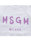 Milano Brushed Logo Sweatshirt White - MSGM - BALAAN 4