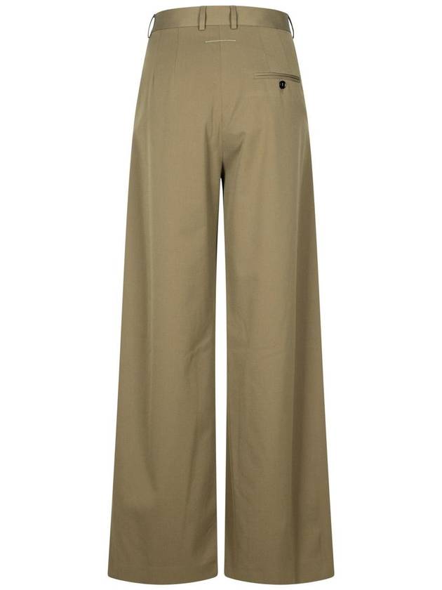 Mm6 Maison Margiela Beige Polyester Blend Trousers - MAISON MARGIELA - BALAAN 3