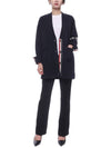 Stitched Cotton 4 Bar Cardigan Navy - THOM BROWNE - BALAAN 4