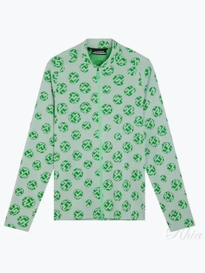 Patric Sphere Dot Jacquard Mid Layer Zip-Up Jacket Green White - J.LINDEBERG - BALAAN 2