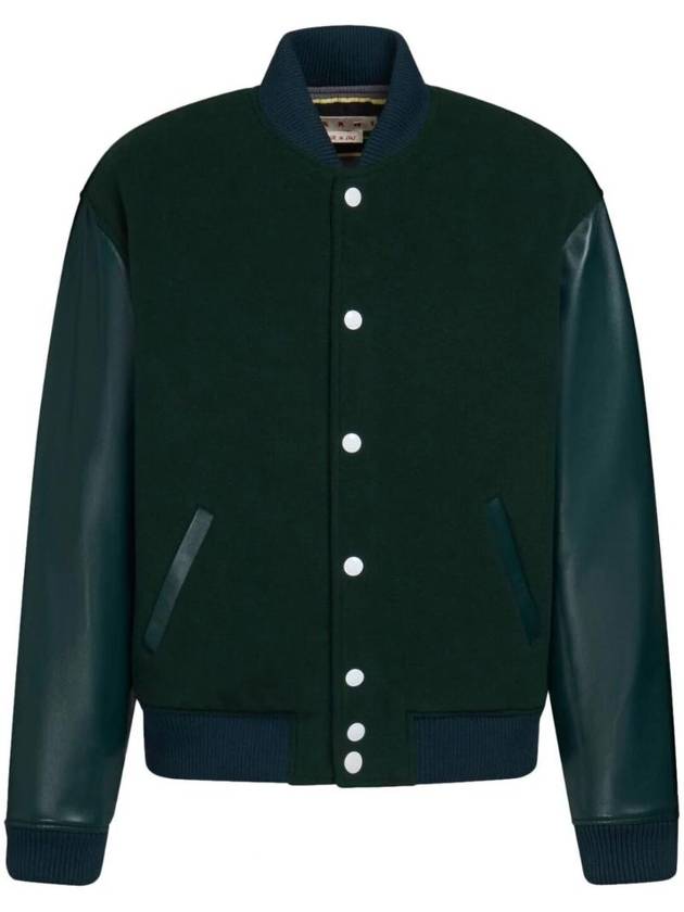 Two-Tone Bomber Jacket Green - MARNI - BALAAN 1