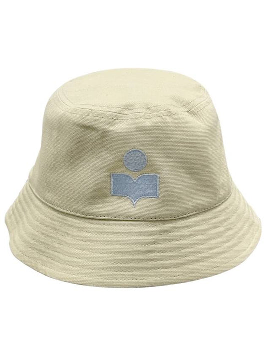 HALEY logo bucket hat ecru light blue CU001XFA A3C05A ECLU - ISABEL MARANT ETOILE - BALAAN 1