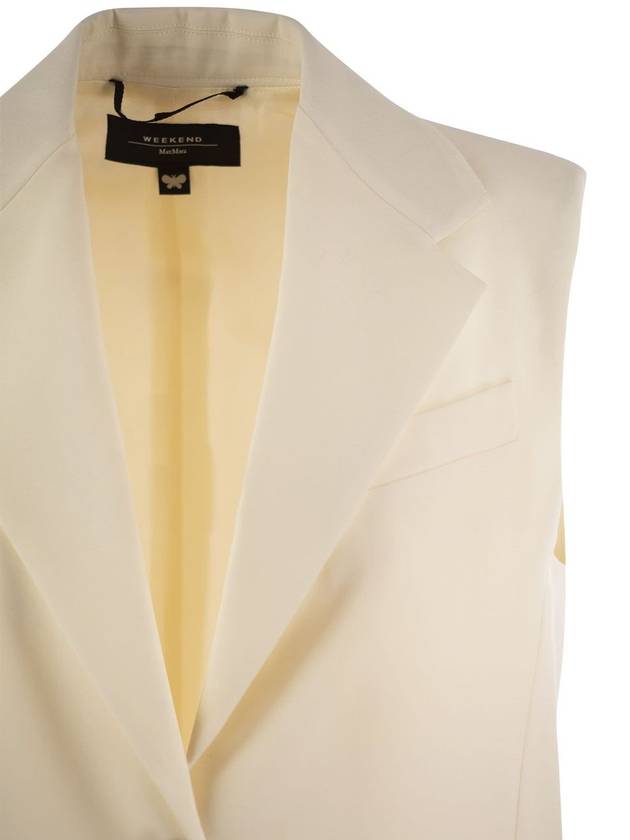 Donna Wool Blazer Vest Ivory - WEEKEND MAX MARA - BALAAN 5