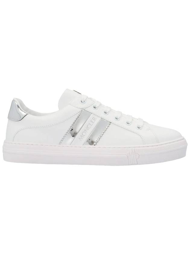 Women s Ariel Silver Tab Low Top Sneakers White - MONCLER - BALAAN 1