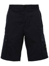 Wappen Cargo Bermuda Shorts Navy - STONE ISLAND - BALAAN 3