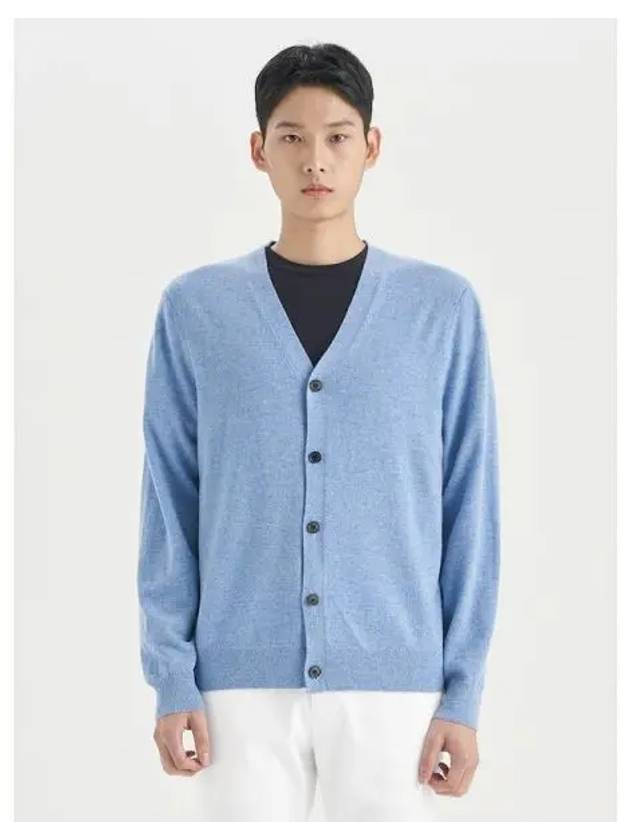 Men s Cashmere Spring Fall Cardigan Pale Blue Melange Domestic Product GM0023082518682 - THEORY - BALAAN 1