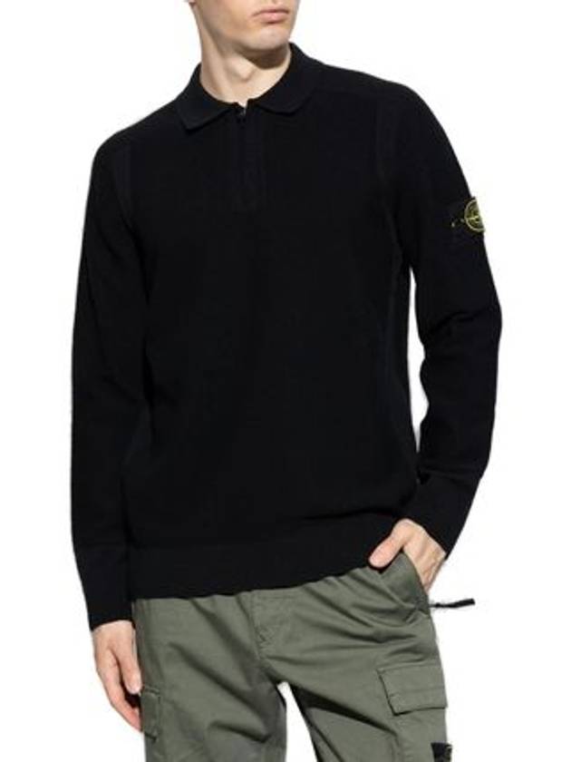 558A4 Stretch RWS Wool Half Zip Polo Knit 8115558A4 A0029 up - STONE ISLAND - BALAAN 3