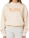 Be Nice Crew Neck Sweatshirt Ivory FELPA BE NICE AVORIO - SPORTY & RICH - BALAAN 5