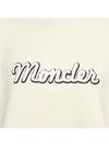 Women's Logo Cotton Sweatshirt Ivory - MONCLER - BALAAN 9