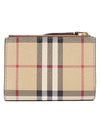 Vintage Check 2-Fold Half Wallet Beige - BURBERRY - BALAAN 3