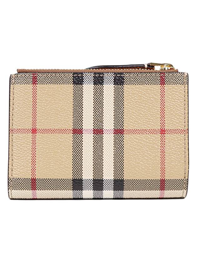 Vintage Check 2-Fold Half Wallet Beige - BURBERRY - BALAAN 3