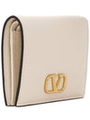 Compact V Logo Signature Calfskin Half Wallet Ivory - VALENTINO - BALAAN 5