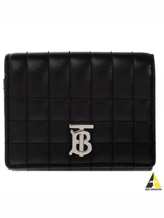 Lola Folding Small Quilted Leather Card Wallet Black Palladium - BURBERRY - BALAAN 2